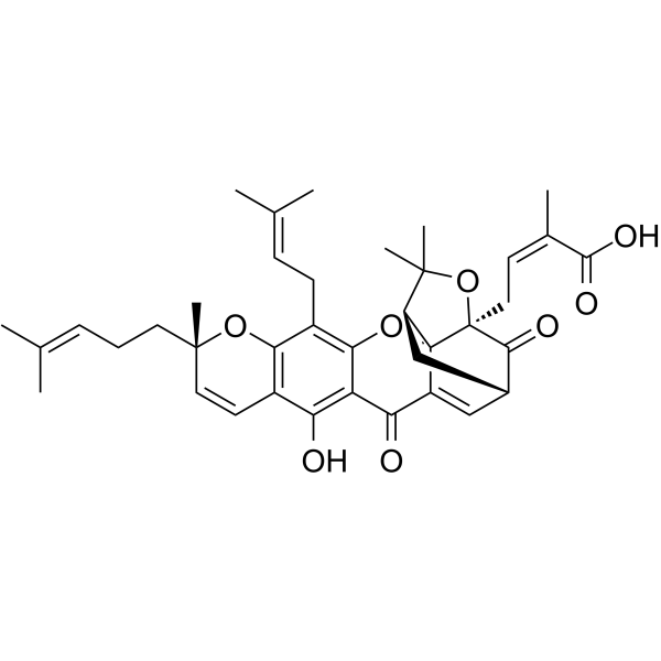Epigambogic acid Chemical Structure Epigambogic acid