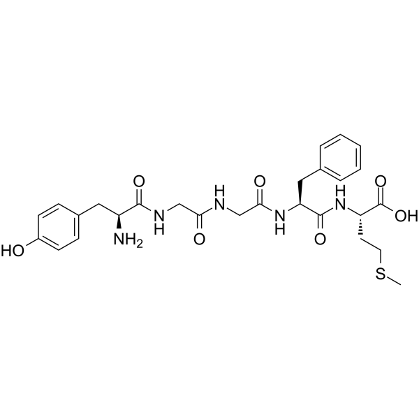 Tyr-Gly-Gly-Phe-Met-OH(Synonyms: 蛋氨酸脑啡肽; Met-Enkephalin;  Methionine enkephalin)