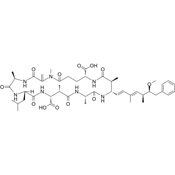 Microcystin-LA Chemical Structure Microcystin-LA(Synonyms: 微囊藻毒素-LA)