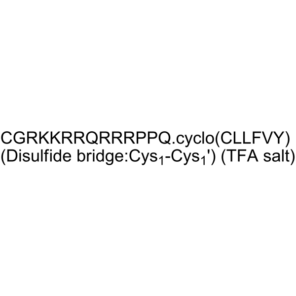 TAT-cyclo-CLLFVY TFA Chemical Structure TAT-cyclo-CLLFVY TFA