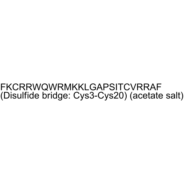 Lactoferrin (17-41) (acetate)(Synonyms: Lactoferricin B acetate; Lfcin B acetate)