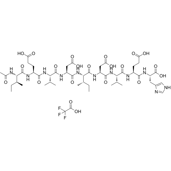 Ac-IEVDIDVEH TFA Chemical Structure Ac-IEVDIDVEH TFA