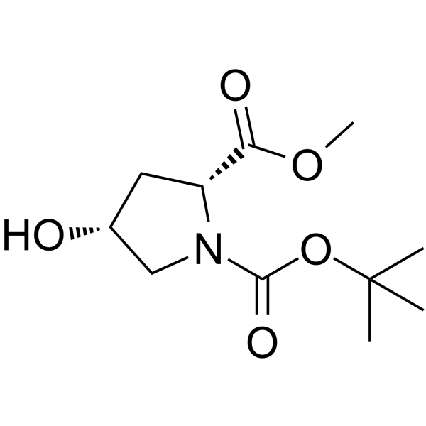 N-Boc-cis-4-hydroxy-D-proline methyl ester Chemical Structure N-Boc-cis-4-hydroxy-D-proline methyl ester