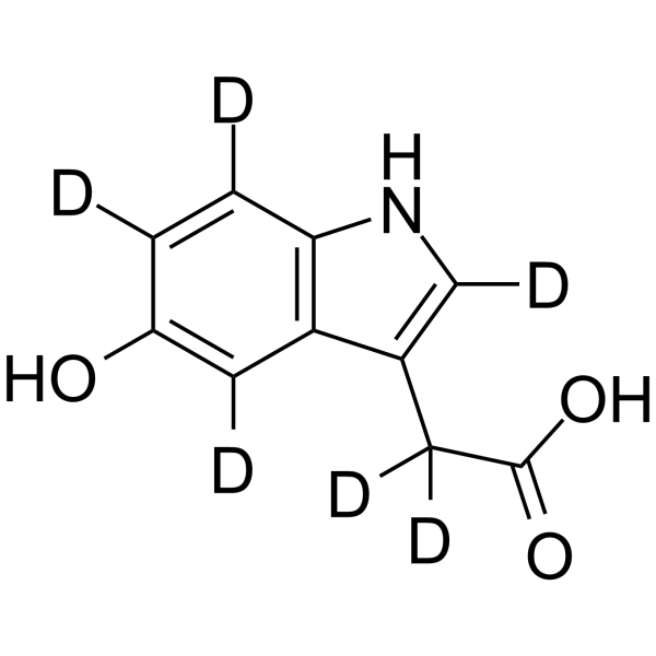 5-Hydroxyindole-3-acetic acid-d6 Chemical Structure 5-Hydroxyindole-3-acetic acid-d6
