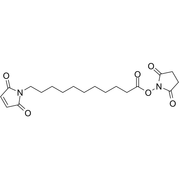 Maleimide-C10-NHS ester Chemical Structure Maleimide-C10-NHS ester
