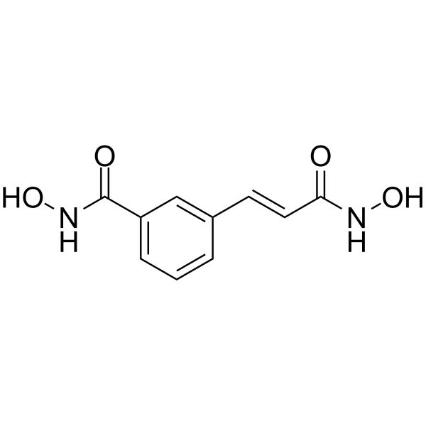 m-Carboxycinnamic acid bishydroxamide Chemical Structure m-Carboxycinnamic acid bishydroxamide(Synonyms: CBHA)
