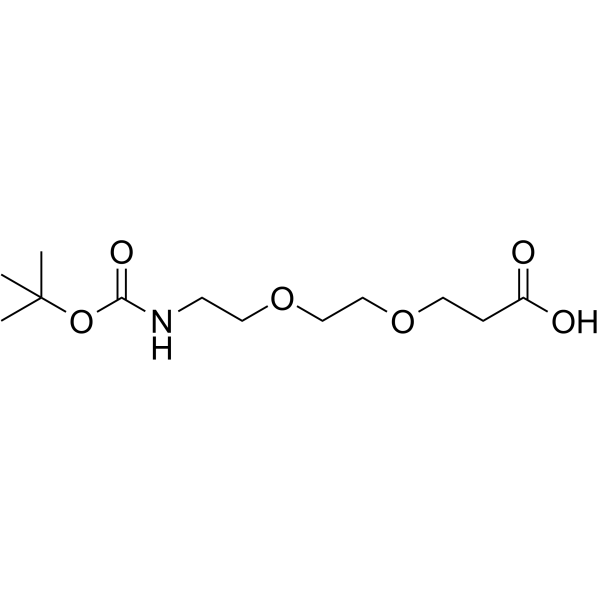 Boc-NH-PEG2-CH2CH2COOH Chemical Structure Boc-NH-PEG2-CH2CH2COOH