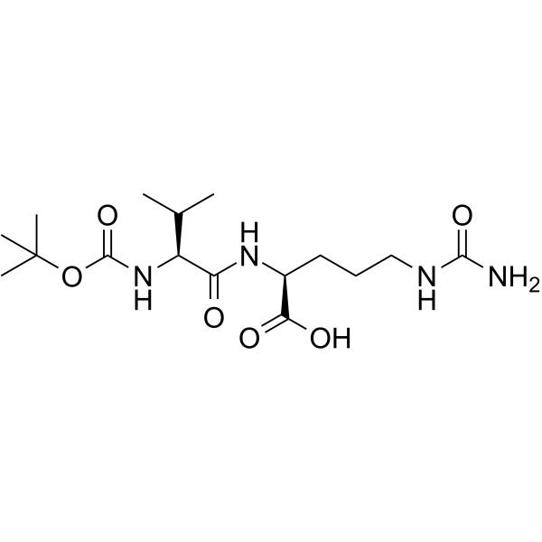 Boc-Val-Cit-OH Chemical Structure Boc-Val-Cit-OH