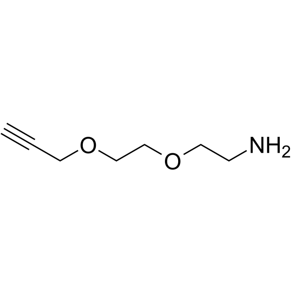 Propargyl-PEG2-amine Chemical Structure Propargyl-PEG2-amine(Synonyms: 2-(2-(丙-2-炔-1-基氧基)乙氧基)乙胺)