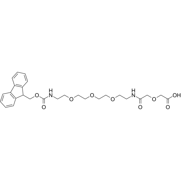 Fmoc-NH-PEG3-amide-CH2OCH2COOH Chemical Structure Fmoc-NH-PEG3-amide-CH2OCH2COOH