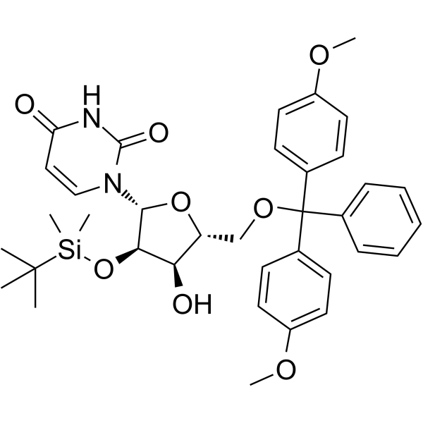 5'-O-DMT-2'-TBDMS-Uridine Chemical Structure 5