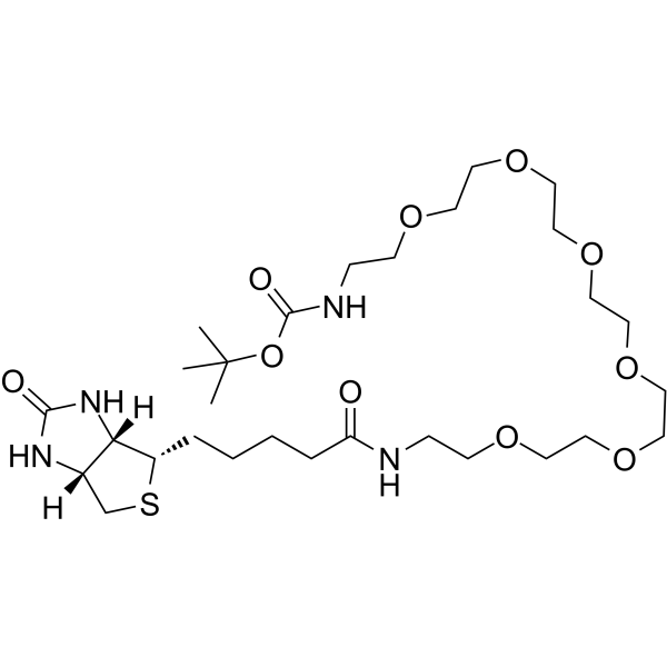 Biotin-PEG6-NH-Boc Chemical Structure Biotin-PEG6-NH-Boc