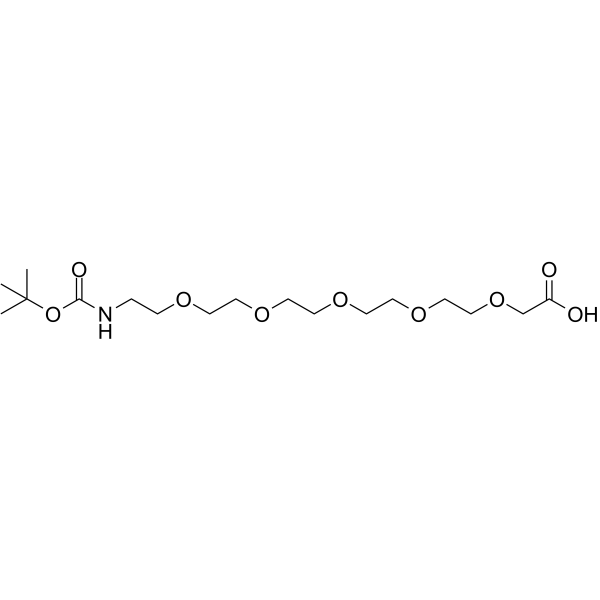 t-Boc-N-amido-PEG5-acetic acid Chemical Structure t-Boc-N-amido-PEG5-acetic acid