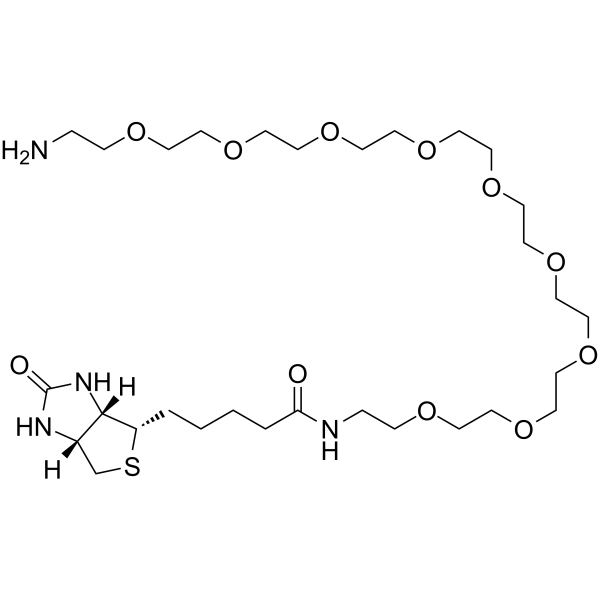 Biotin-PEG9-amine Chemical Structure Biotin-PEG9-amine