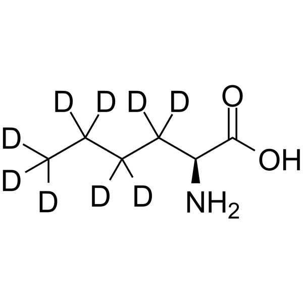L-Norleucine-d9 Chemical Structure L-Norleucine-d9(Synonyms: (S)-2-Aminohexanoic acid-d9; (S)-Norleucine-d9)