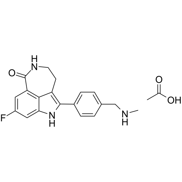 Rucaparib acetate(Synonyms: 瑞卡帕布醋酸盐; AG014699 acetate; PF-01367338 acetate)