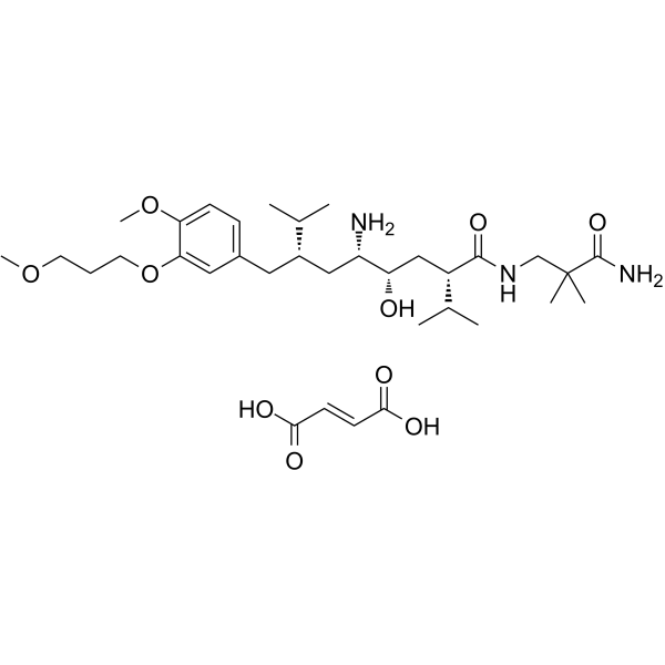 Aliskiren fumarate(Synonyms: CGP 60536 fumarate; CGP60536B fumarate; SPP 100 fumarate)