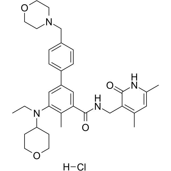 Tazemetostat hydrochloride(Synonyms: 他泽司他盐酸盐; EPZ-6438 hydrochloride; E-7438 hydrochloride)