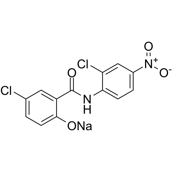 Niclosamide sodium Chemical Structure Niclosamide sodium(Synonyms: BAY2353 sodium)
