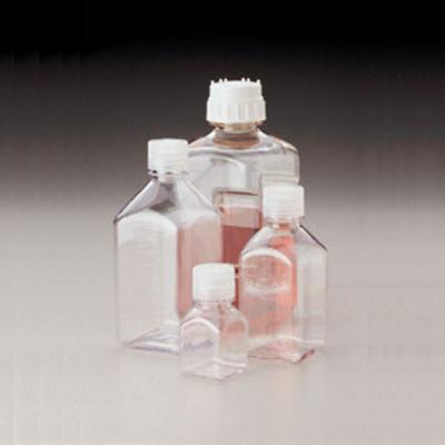 Nalgene耐洁 透明窄口方瓶 2015-0500(瓶身PC材料,瓶盖PP材料)