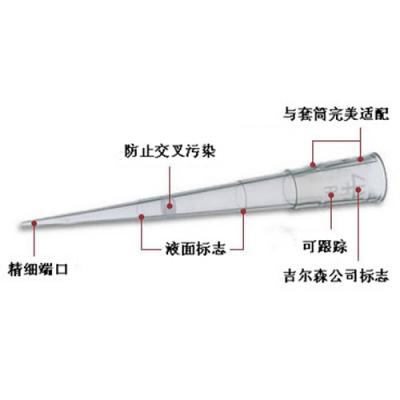 Gilson吉尔森 袋装钻石吸嘴0.1-10ul(F161630)