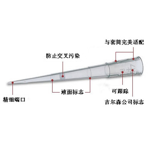 Gilson吉尔森 袋装钻石吸嘴 1-5ml （F161571）