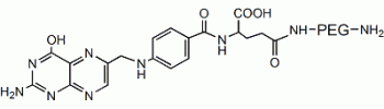 Folic acid PEG amine, Folate-PEG-NH2           Cat. No. PG2-AMFA-10k     10000 Da    25 mg