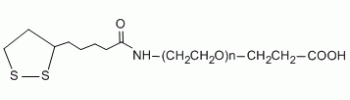 Lipoic acid PEG acid, LA-PEG-COOH           Cat. No. PG2-CALA-3k     3400 Da    100 mg