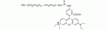Rhodamine PEG Thiol, RB-PEG-SH           Cat. No. PG2-RBTH-3k     3400 Da    10 mg