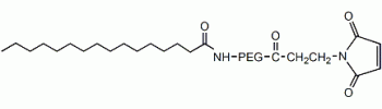 Palmitic acid PEG Maleimide           Cat. No. PG2-MLPA-3k     3400 Da    100 mg