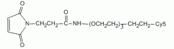 Cy5 PEG Maleimide, Cy5-PEG-Mal           Cat. No. PG2-MLS5-3k     3400 Da    5 mg