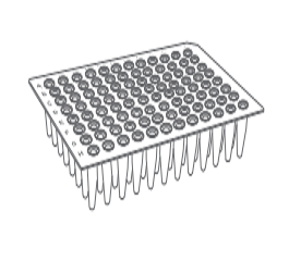 无裙边96孔板0.1ml透明PCR板及配套封板膜VP1011-C