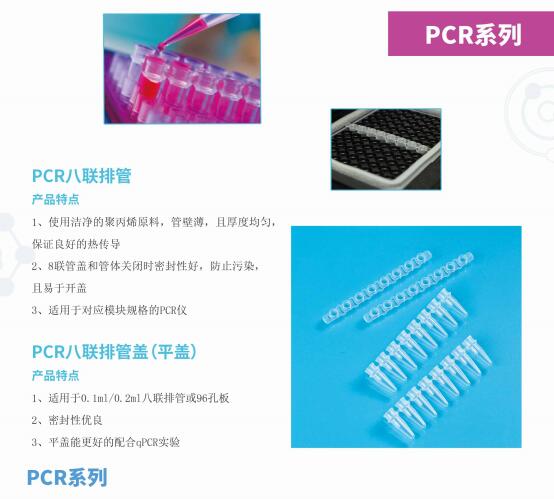 8联管厂家-0.2ml带盖PCR八联管BS-PCR-082-C
