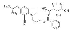 3-(5-(2-aminopropyl)-7-cyanoindolin-1-yl)propyl benzoate (2R,3R)-2,3-dihydroxysuccinate_239463-85-5