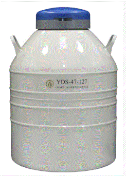 成都金凤储存型液氮生物容器YDS-47-127，含六个五层(每层放5*5冻存盒)方形提筒