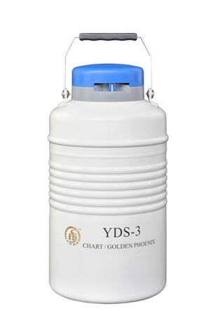 成都金凤贮存型液氮生物容器（小）YDS-3,含六个120MM高的提筒