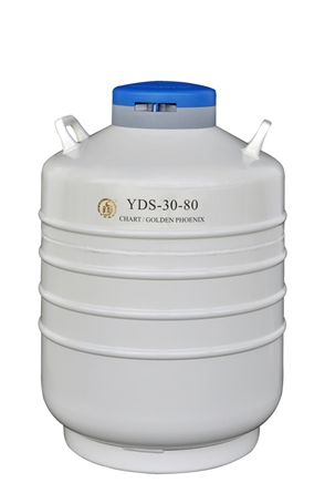 成都金凤贮存型液氮生物容器（中）YDS-30-80​,含六个120MM高的提筒
