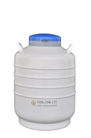 成都金凤运输型液氮生物容器YDS-35B-125，含六个120MM高的提筒
